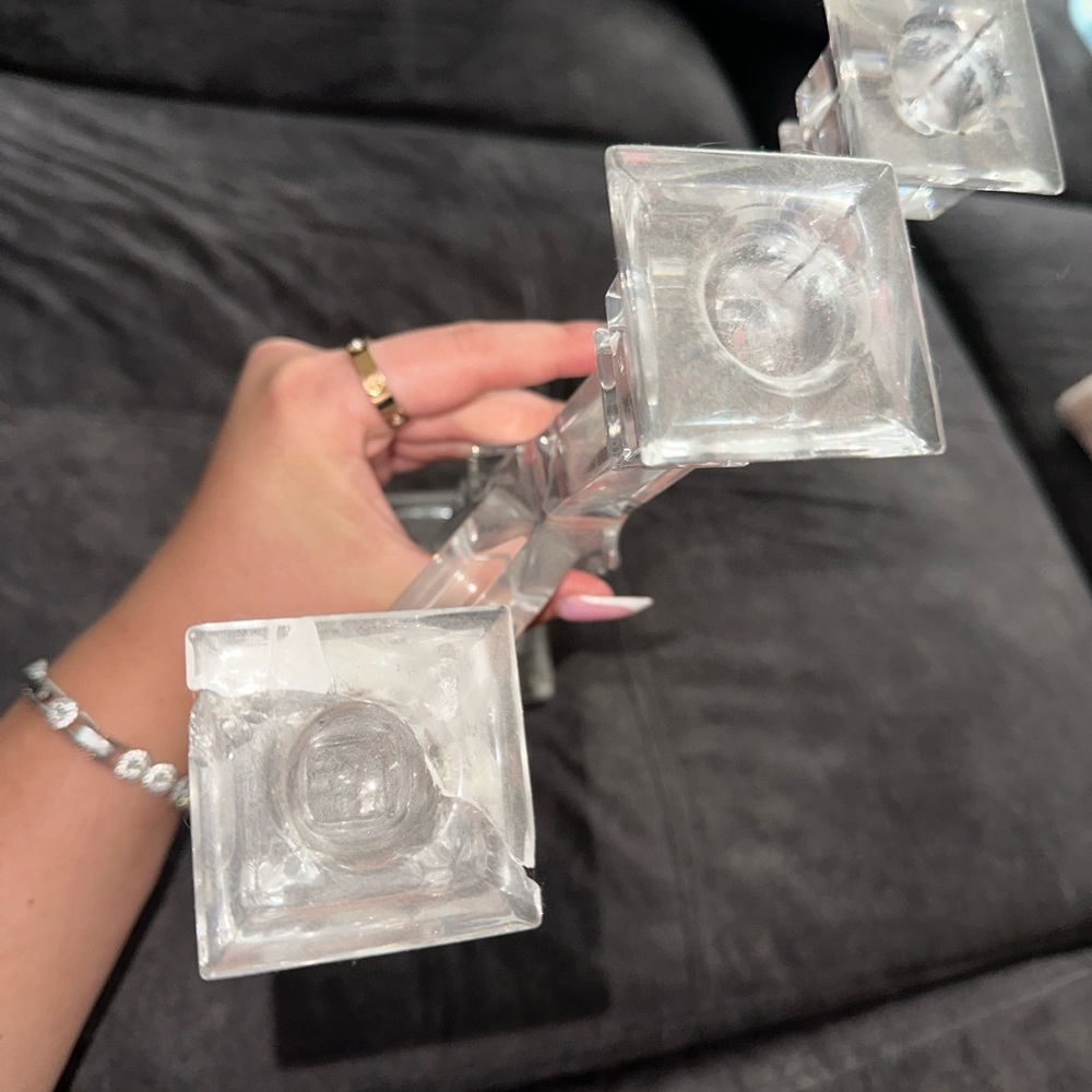 Versace Clear Crystal Candle Holder - Picture 4 of 5